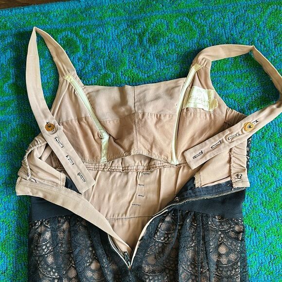 Vintage 60s Limited Edition by Rose Marie Reid Black & Tan Lace Swimdress - Picture 9 of 10